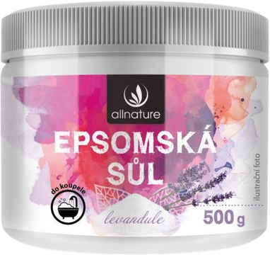Allnature Epsomská sůl Levandule 500 g