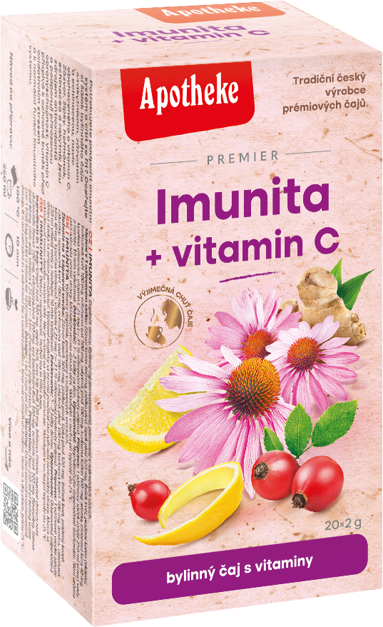 Apotheke Premier Imunita + vitamín C čaj 20 x 2 g