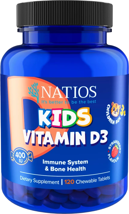 Natios Kids Vitamín D3, 400 IU 120 tabliet