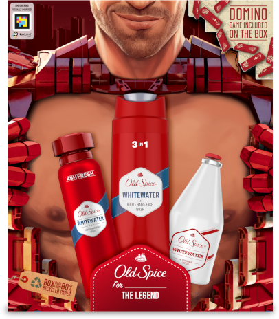 Old Spice Whitewater Ironman darčeková sada s deodorantom v spreji 150ml, sprchovým gélom 250ml a vodou po holení 100ml
