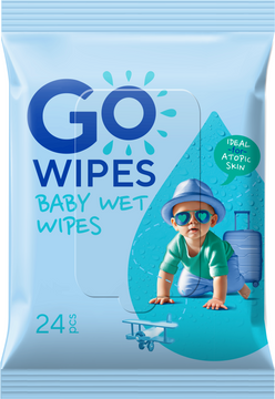 GoWipes Detské vlhčené obrúsky pre citlivú a atopickú pokožku 24 ks
