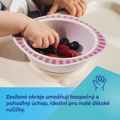 Canpol babies Miska s prísavkou Woodland ružová 300 ml