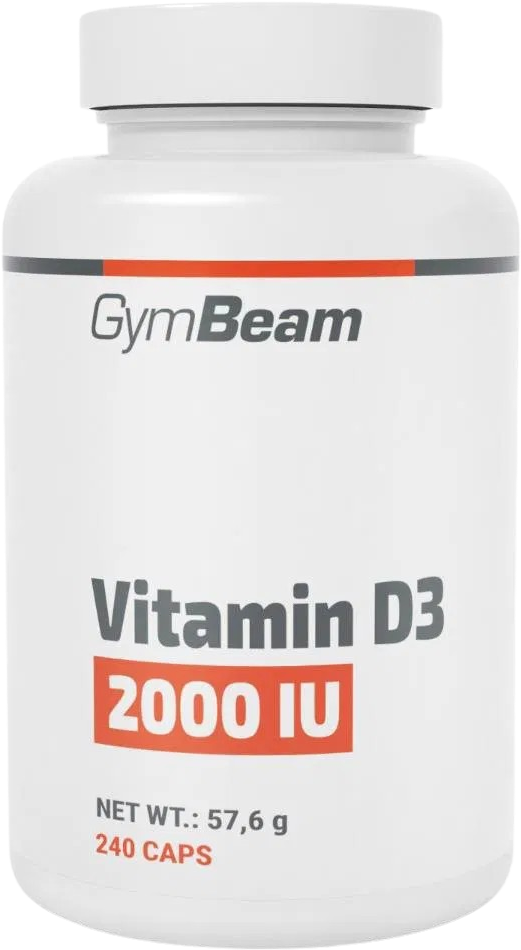 GymBeam Vitamin D3 2000 IU, bez príchute 240 mäkkých kapsúl