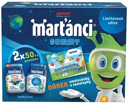 Marťánci Gummy+omaľovánky 100 tabliet