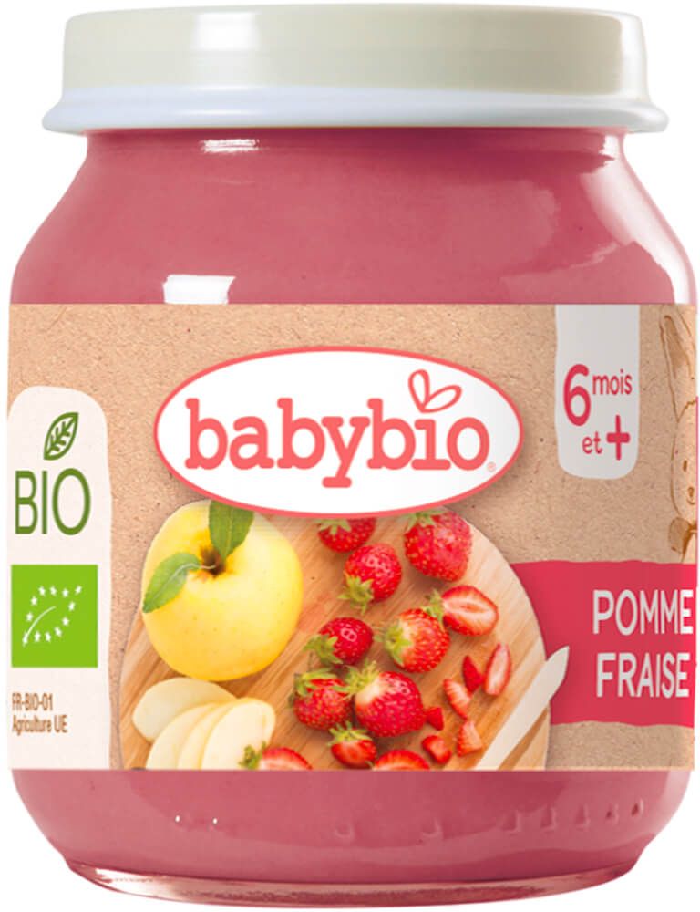 Babybio Bio jablko a jahody 130 g