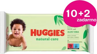 Huggies® Natural Care single vlhčené obrúsky 12 x 56 ks