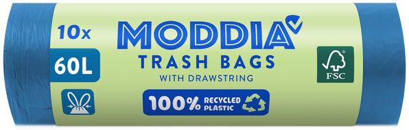 Moddia Odpadkové vrecia so zaťahovacou páskou 10 x 60 l