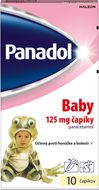 Panadol Baby čapíky 125mg proti horúčke a bolesti u detí 10 ks