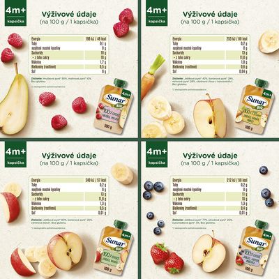 Sunar BIO vrecúško mix kartón (od 4 mesiacov) 12 x 100 g