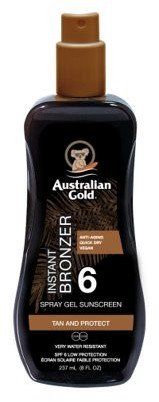 Australian Gold Spray Gel + Bronzer SPF6 237 ml