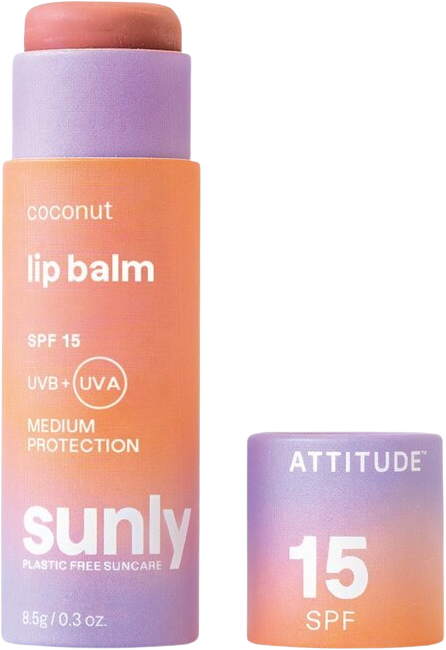 Attitude 100% minerálny ochranný balzam na pery (SPF 15) s vôňou kokosu 8.5 g