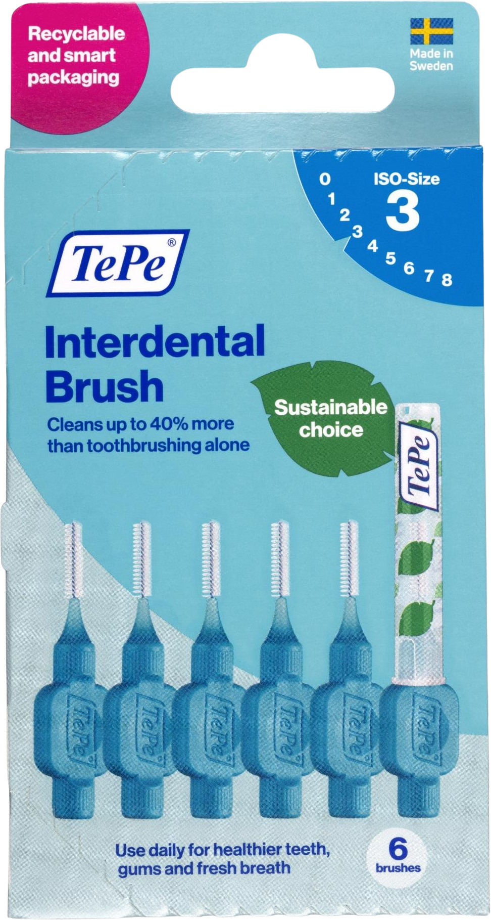 TePe medzizubná kefka Original 0,6 mm modrá 6 ks