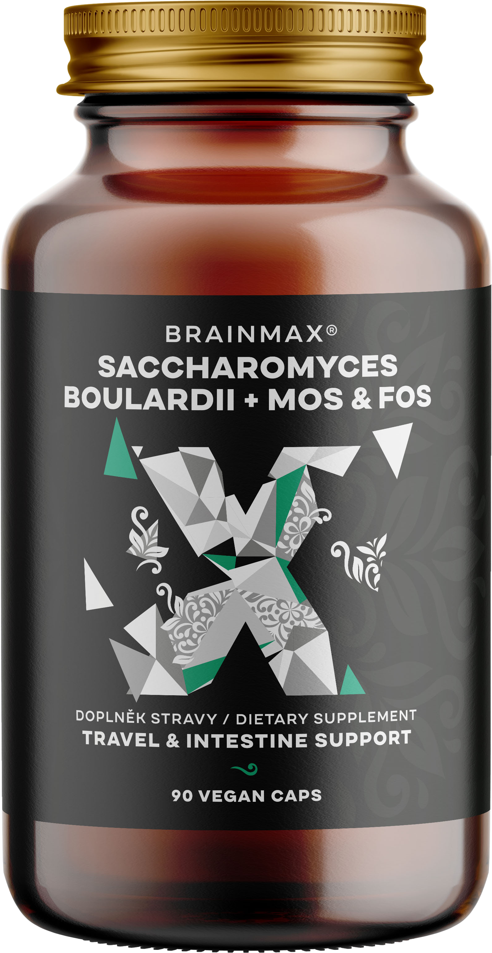BrainMax Saccharomyces boulardii, Cestovné probiotiká s MOS & FOS 90 kapsúl