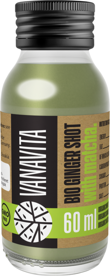 VanaVita BIO Zázvorový shot s matcha čajom 60 ml