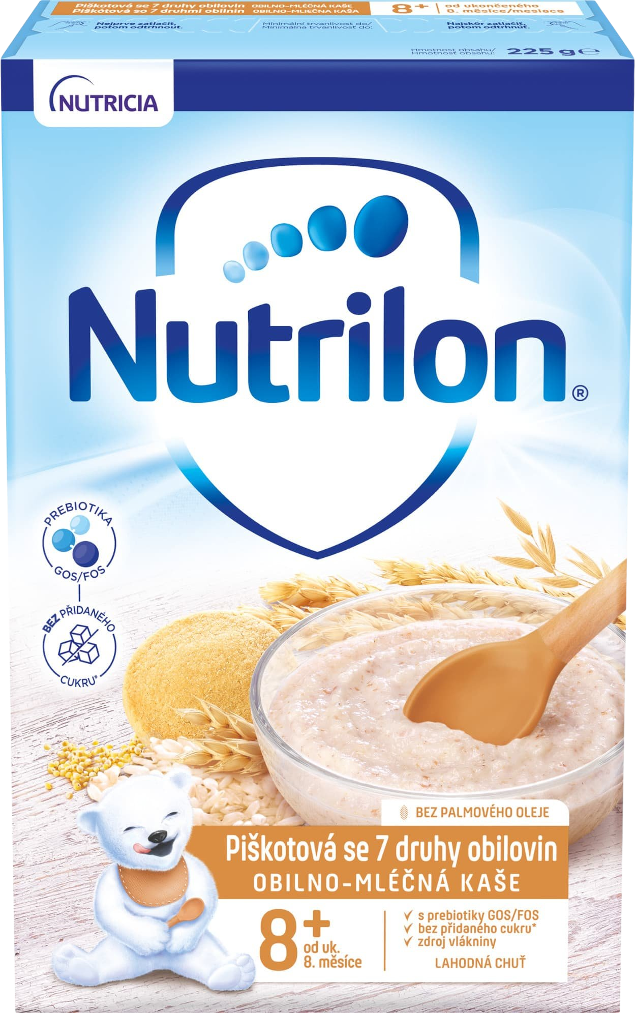 Nutrilon Kaša piškótová, 7 druhov obilnín 225 g