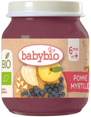 Babybio Bio jablko a čučoriedky 130 g