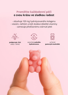 Venira Beauty bomb hair nail skin gummies lesné plody 60 ks