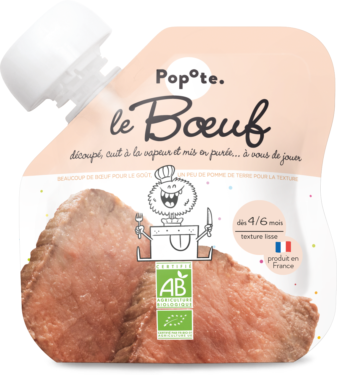 Popote Kapsička BIO hovädzie mäso 60 g