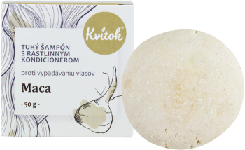 Kvitok Tuhý šampón s kondicionérom proti vypadávaniu vlasov Maca 50 g