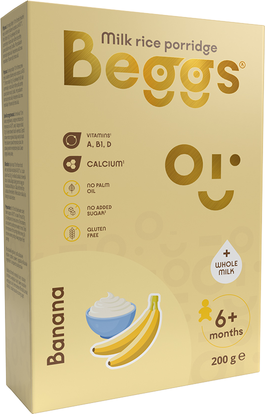 Beggs Mliečna ryžová kaša banánová 200 g