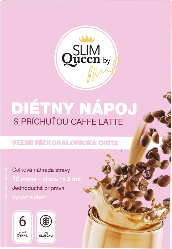 SLIM Queen Diétny nápoj, caffe latte 12 x 32 g