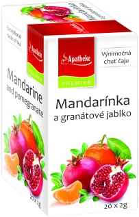 Apotheke Premier Selection čaj mandarínka a granátové jablko 20 x 2 g