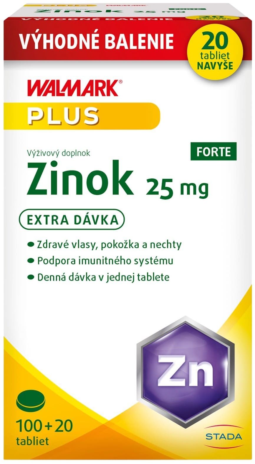 Walmark Zinek Forte 25 mg Promo 120 tabliet