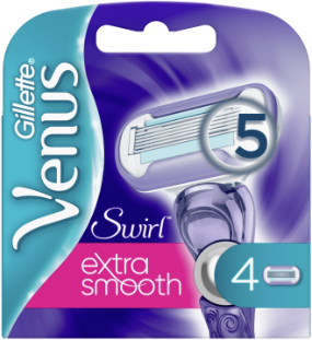Gillette Venus Swirl Extra smooth Náhradné hlavice 4 ks