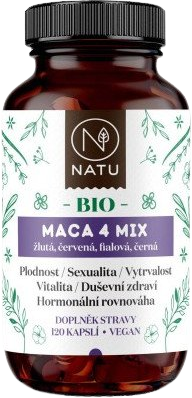 Natu BIO Maca 4 Mix 120 kapsúl