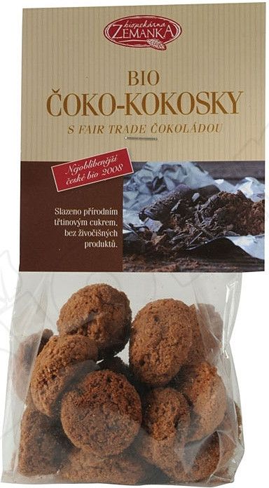 Biopekárna Zemanka Bio Čoko-kokosky s Fair Trade čokoládou 100 g