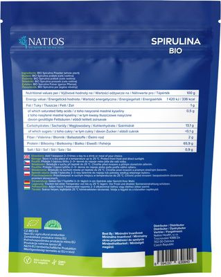 Natios Spirulina BIO prášok 100 g