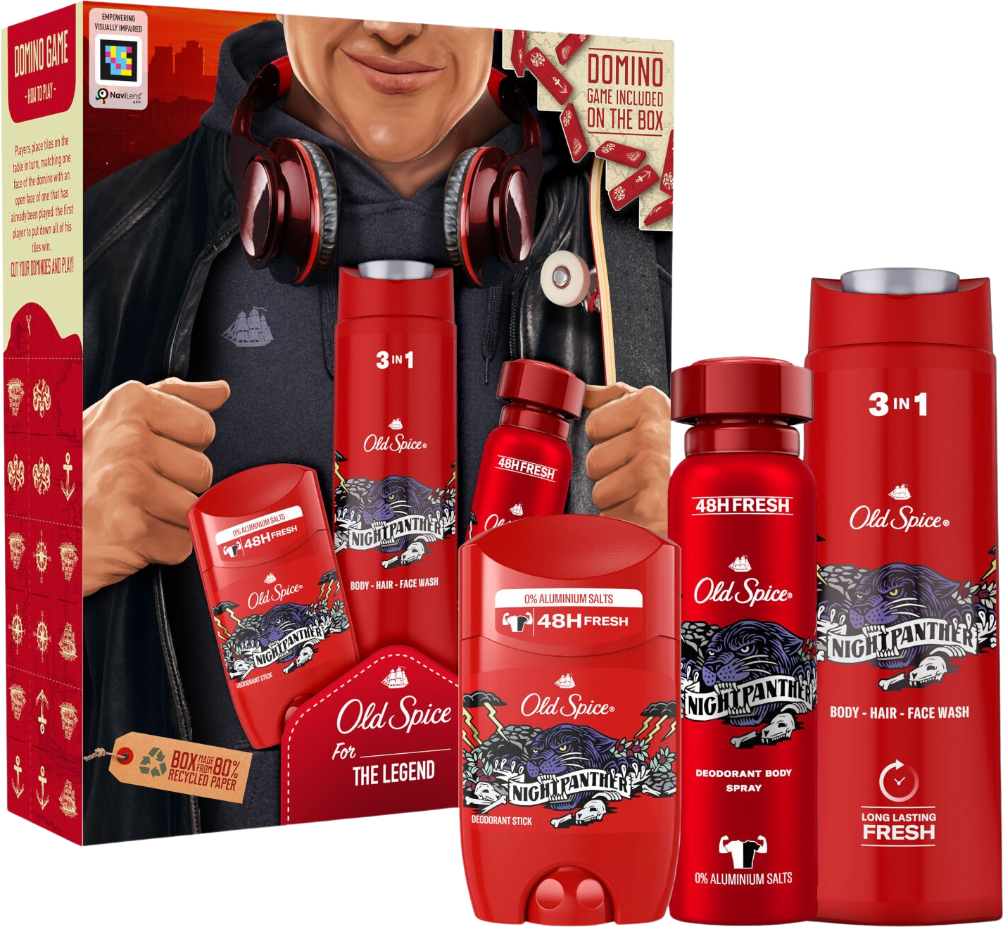 Old Spice City explorer darčeková sada s deodorantom tuhým av spreji, sprchovým gélom Night Panther