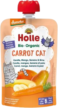 Holle Bio pyré - Carrot Cat- Mrkva, mango, banán a hruška 100 g