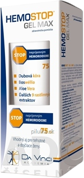 Hemostop GÉL MAX - DA VINCI stop hemoroidom 75 ml