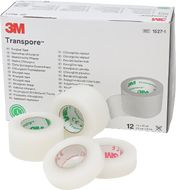 3M Futuro TRANSPORE náplasť, cievka 2,5 cm x 9,1 m transparentná polyuretánová 12 ks