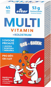 Vitar Kids Multivitamín + Kolostrum 45 tabliet