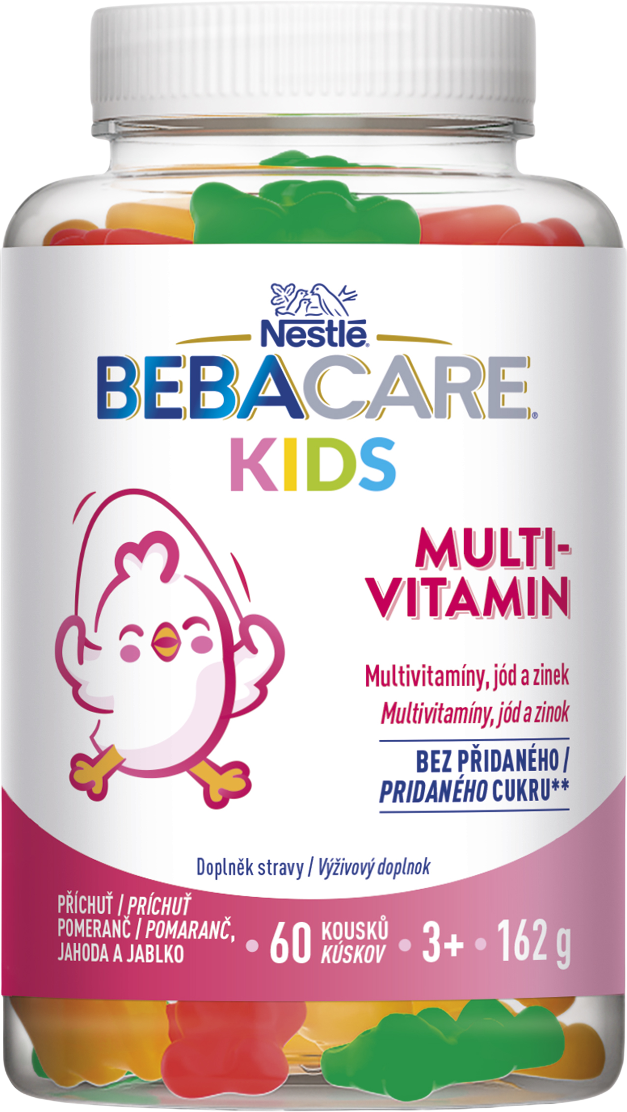 Nestlé Beba BEBACARE Kids MULTIVITAMIN gummies 60 ks