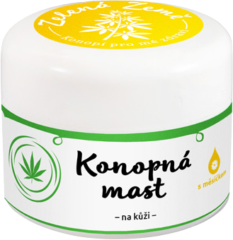 Zelená Země Konopná masť na koži 12 ml