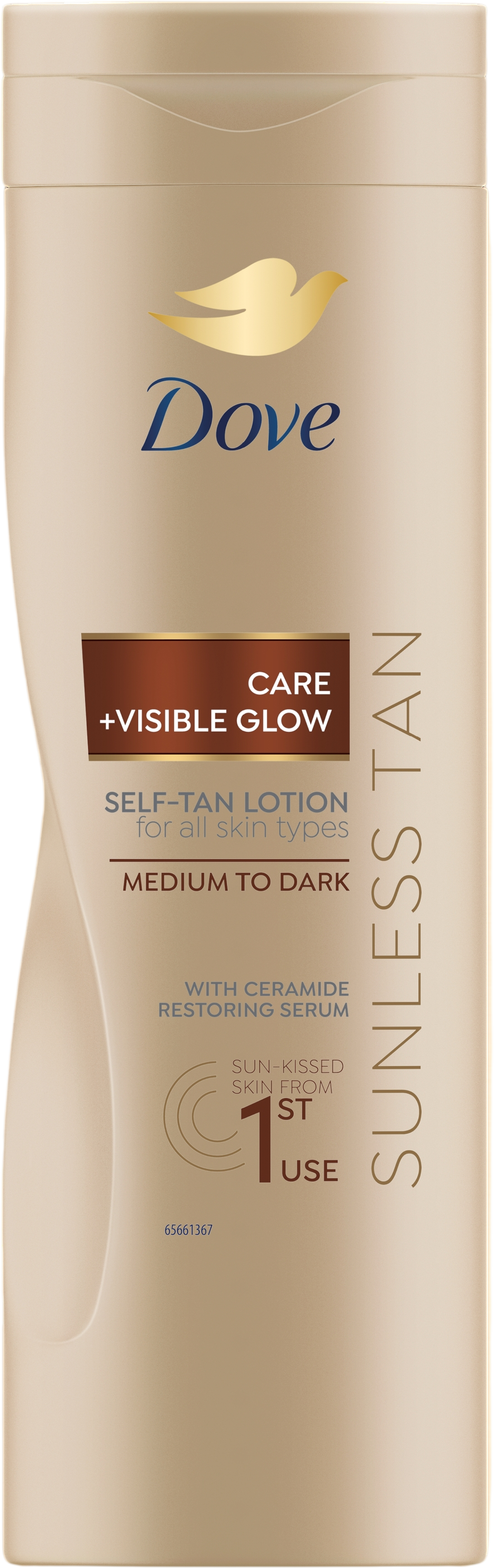Dove Care&Glow samoopaľovacie mlieko Dark 400 ml