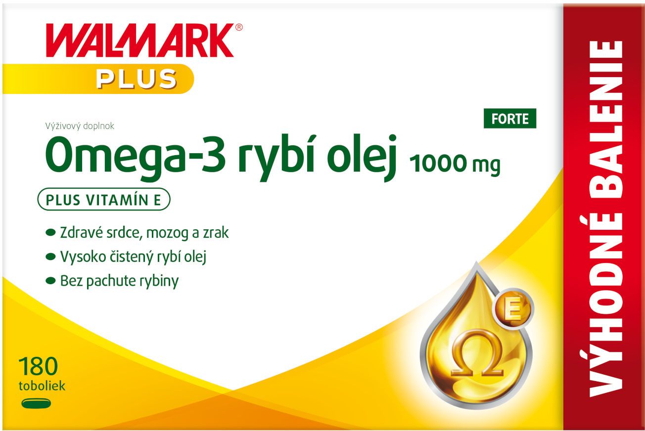 Walmark Omega 3 rybí olej FORTE 180 kapsúl