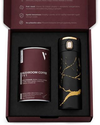Clinical Darčeková sada Mushroom Coffee 7v1 + elegantný termohrnček navyše