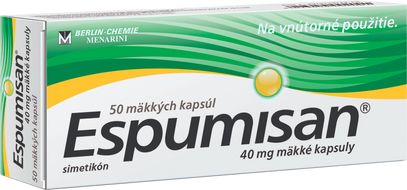 Espumisan na ťažkosti tráviaceho traktu 40 mg 50 kapsúl