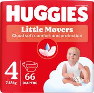 Huggies® Little Movers plienky 4 (7-18 kg) 66 ks