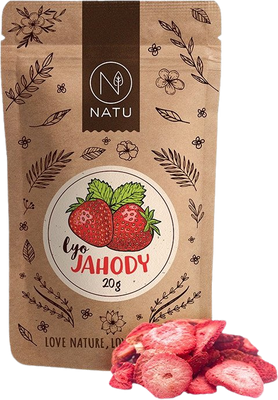 Natu Lyofilizované jahody plátky 20 g