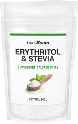 GymBeam Erytritol & Stévia sladidlo 240 g
