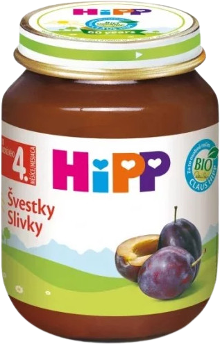 HiPP Ovocný príkrm so slivkami, 125 g
