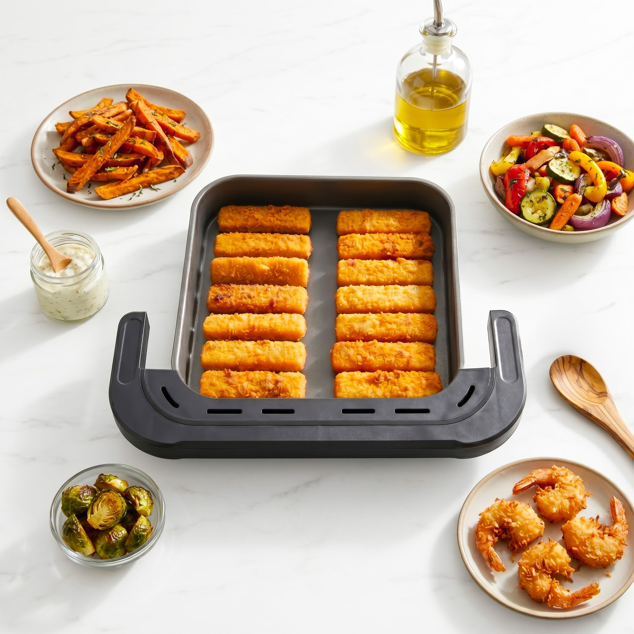 Tesla AirCook TrioZone Q636 XXL - multifunkčná trojzónová digitálna teplovzdušná fritéza