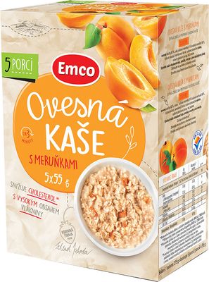 Emco Ovsená kaša s marhuľami 5x55g