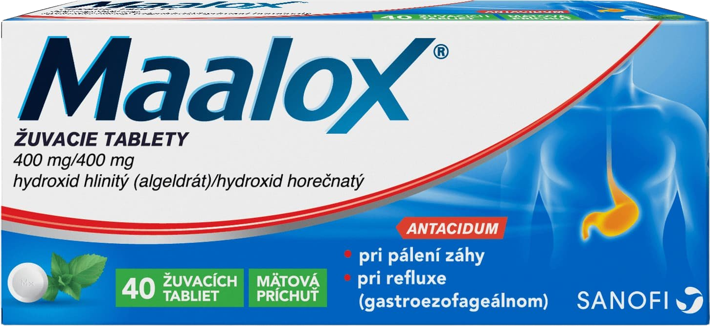 Maalox žuvacích 40 tabliet