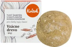 Kvitok Tuhý šampón s kondicionérom Vzácne drevo 50 g